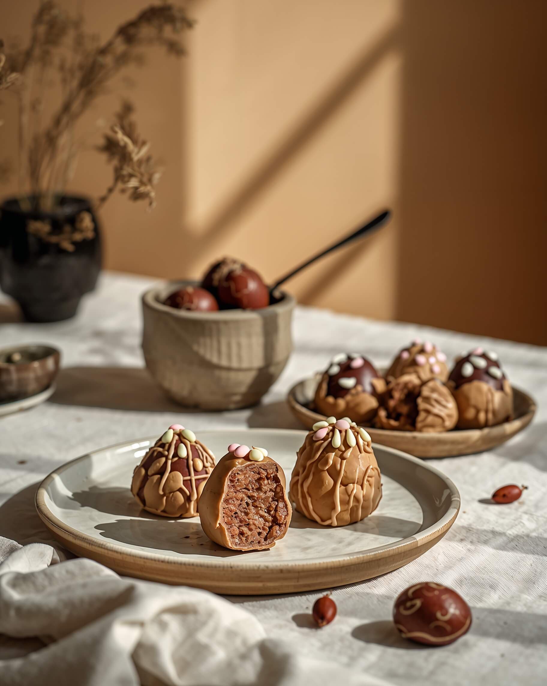 Imagem ilustrativa da receita Cheesecake de Morango com Decoração de Páscoa