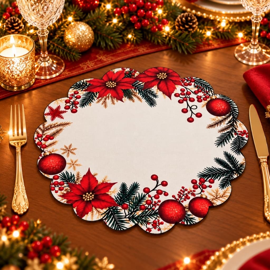 Sousplat Natalino Decoração Mesa Posta Natal Supla