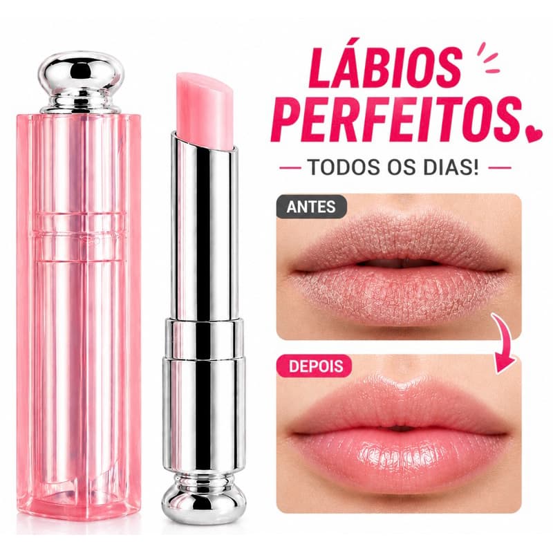 Lip Balm Hidratante para Lábios Ressecados Muda de Cor À Prova D’Água