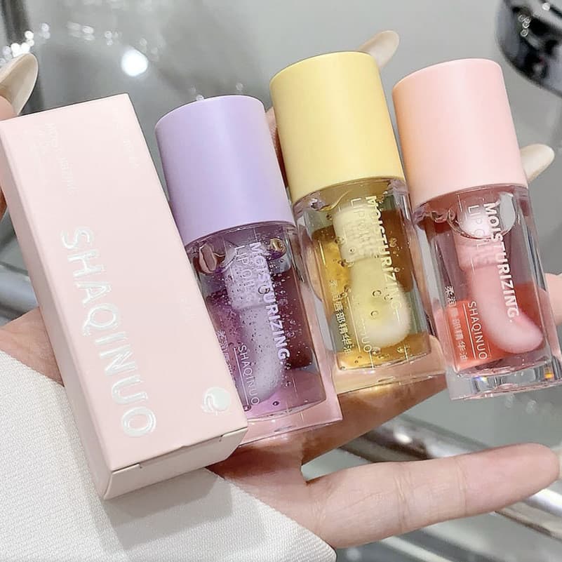 Água Luz Brilho Labial Hidratante Transparente Geléia Espelho Frutas Cristal Óleo Claro Plumping Coreano Cuidados Com Os