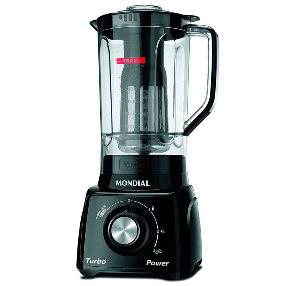 Liquidificador Turbo Power L-99 FB Copo San Cristal 3 Velocidades Mondial