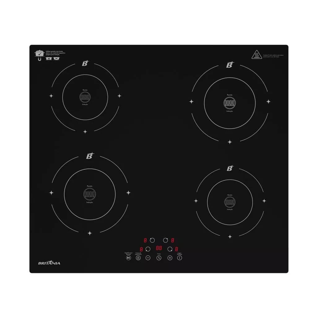 Cooktop 4 Bocas de Indução Britânia BCTE40A