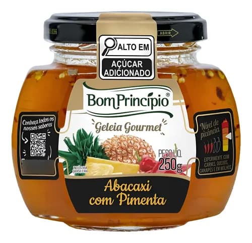 Geleia Gourmet Abacaxi Com Pimenta Pote 250g Bom Princípio