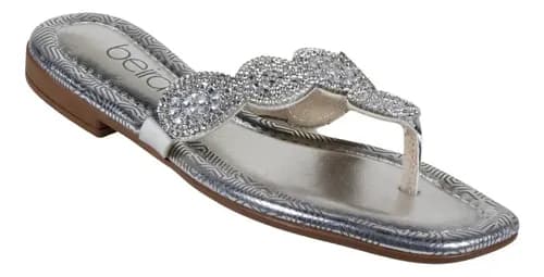 Rasteirinha Feminina Beira Rio Conforto Dedo Strass 8497102