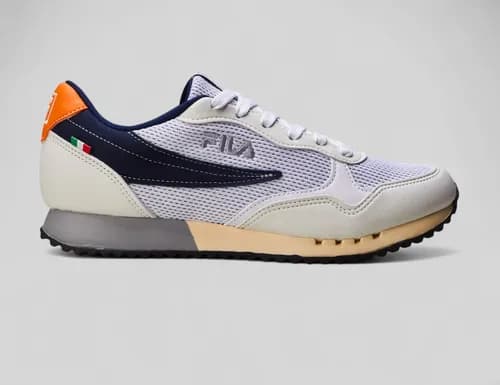 Tênis Masculino Euro Jogger Sport Ii Fila Branco/marinho/laranja Vibrante