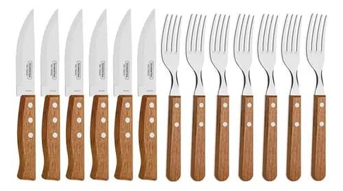 Tramontina Churrasco Cor Do Punho Marrom-claro 12 Unidades 44.5cm