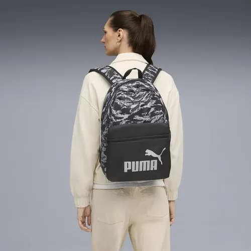Mochila Phase 22l Puma Preto/cinza Estampado