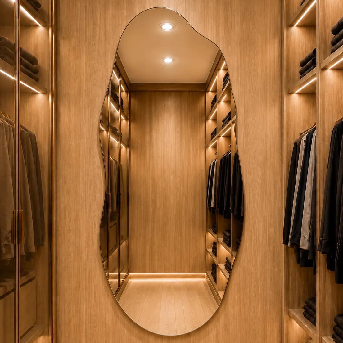 Espelho Roma 100x50cm Corpo Inteiro Grande Moderno Luxo Suporte