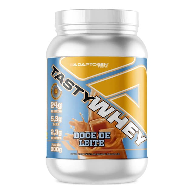 Suplemento Tasty Whey 3w Gourmet Whey Protein Adaptogen Science Pote 900g Sabor Chocomaltine Choco Maltine