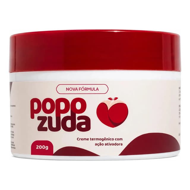 Popozuda Cream Creme Para Glúteos Mais Firmes Uniformes 200g Fragrância Floral