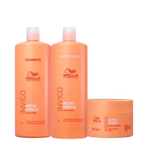 Kit Wella Professionals Invigo Nutri-Enrich Salon Máscara P (3 produtos)