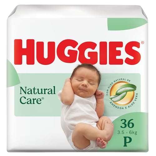 Huggies Fralda Descartável Premium Natural Care P - 36 Un
