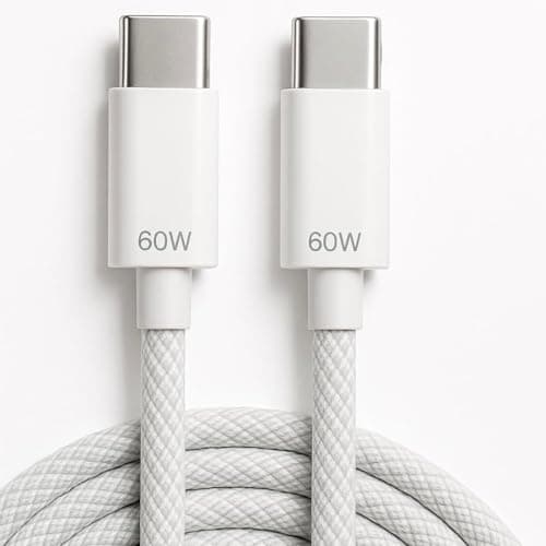 Cabo USB-C Tipo-C Grande(2metros) 60w Turbo Trançado De Nylon Compativel com Iphone 15,16,17 Pro/Max IOS/Android Premium Reforçado