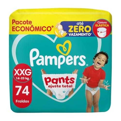 Fralda Pampers Pants Ajuste Total Tamanho XXG (14-18 kg), 74 Unidades