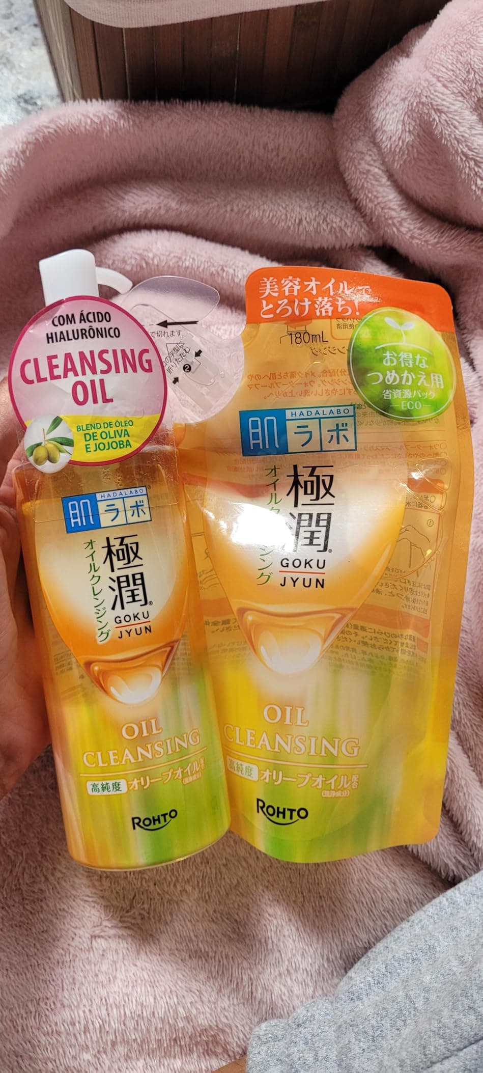 Hada Labo Demaquilante Cleansing Oil Refil - Limpador Facial 180 ml - Remove Maquiagem Resistente à Água - Limpeza Eficaz sem Ressecar