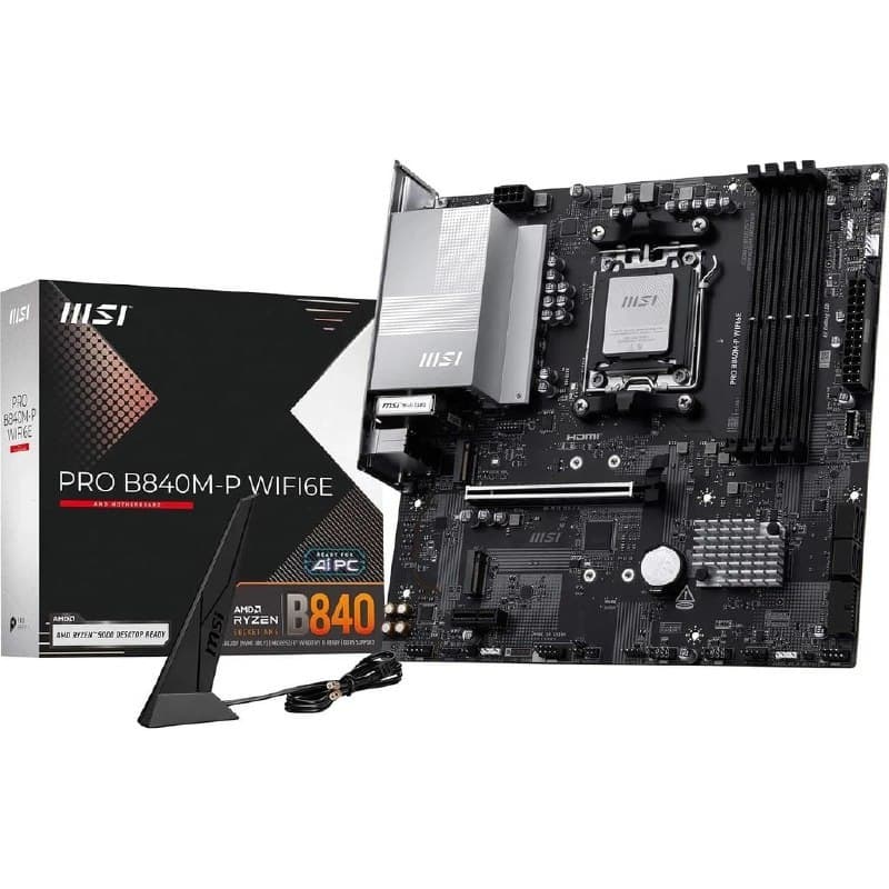 Placa-mãe MSI Pro B840M-P WiFi6E AMD Ryzen AM5