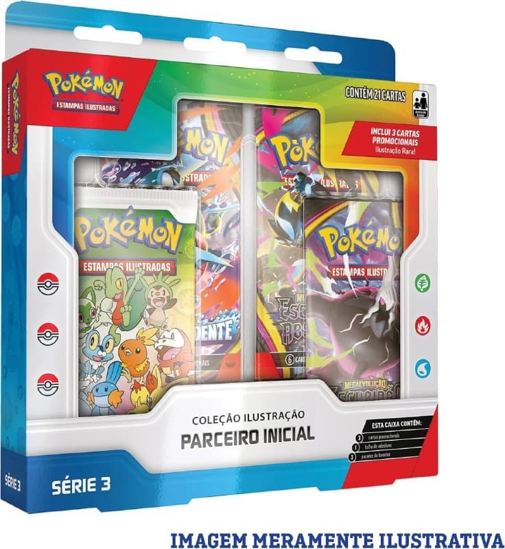 Pokémon TCG Coleção Ilustração Parceiro Inicial Série 3