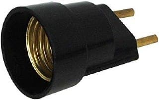 Foxlux Base Bocal Adaptador Plug Macho Preto