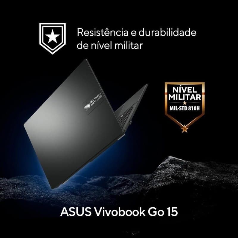 Notebook ASUS Vivobook Go 15 com Ryzen 5 e 8GB RAM