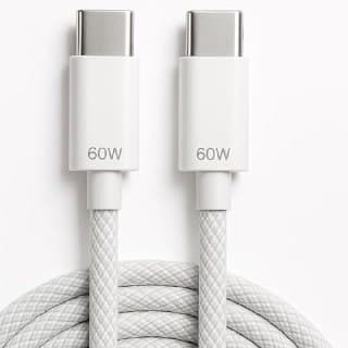 Cabo USB-C 60W Trançado 2M Premium Nylon