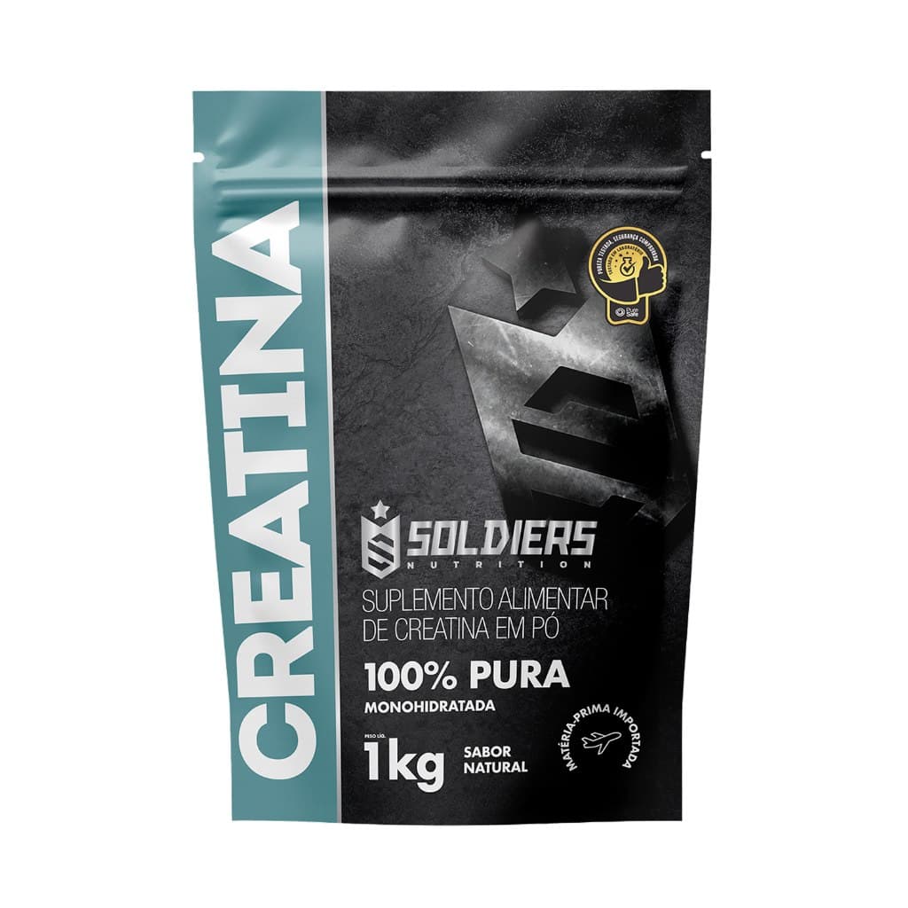 Creatina Suplemento Monohidratada em Pó 100% Pura Importada - Soldiers Nutrition