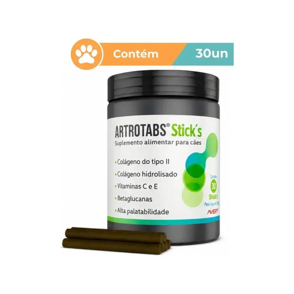 Artrotabs Suplemento Articular Cães Avert 210g 30 Sticks