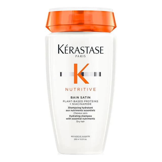 Shampoo Hidratante Para Cabelos Secos, Nutrição Intensa, Brilho, Maciez, Fortalecimento E Revitalização Da Fibra Capilar, Nutritive Bain Satin Kérastase, 250ml