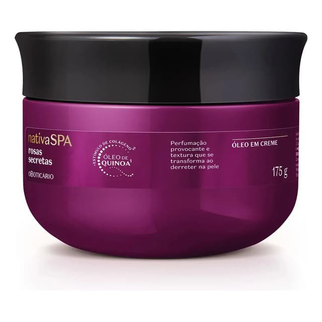 Óleo Em Creme Rosas Secretas Nativa Spa O Boticário175g