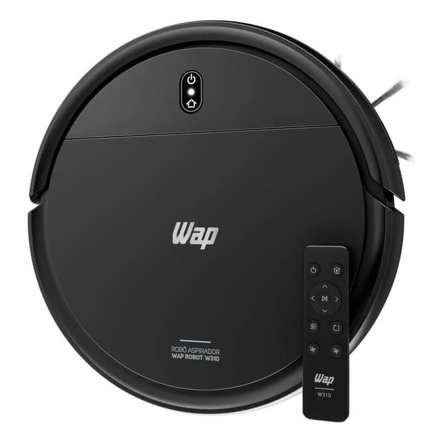 Robô Aspirador Wap Robot W310 3 Em 1 Com Base Carregadora E Controle Remoto Preto 127/220v