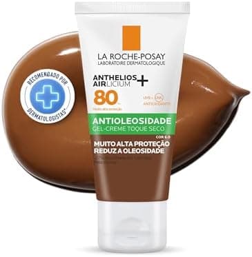 La Roche-Posay, Anthelios Airlicium, Protetor Solar Facial Antioleosidade com Cor, Controle de Oleosidade, Efeito Matte, Toque limpo, Ação anti-transferência da cor, Cobertura